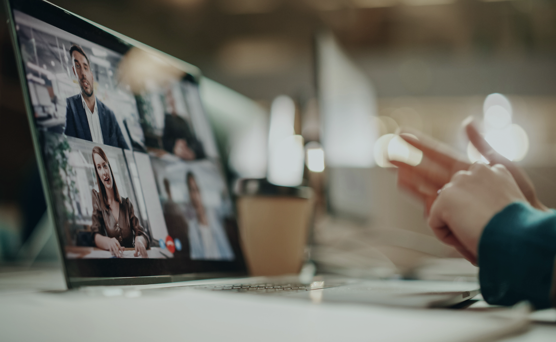 Remote collaboration via Teams video call – illustrating M365 Productivity Services for secure, efficient and connected digital workplaces.