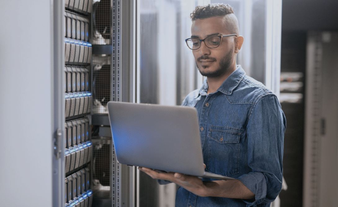 men in datacenter